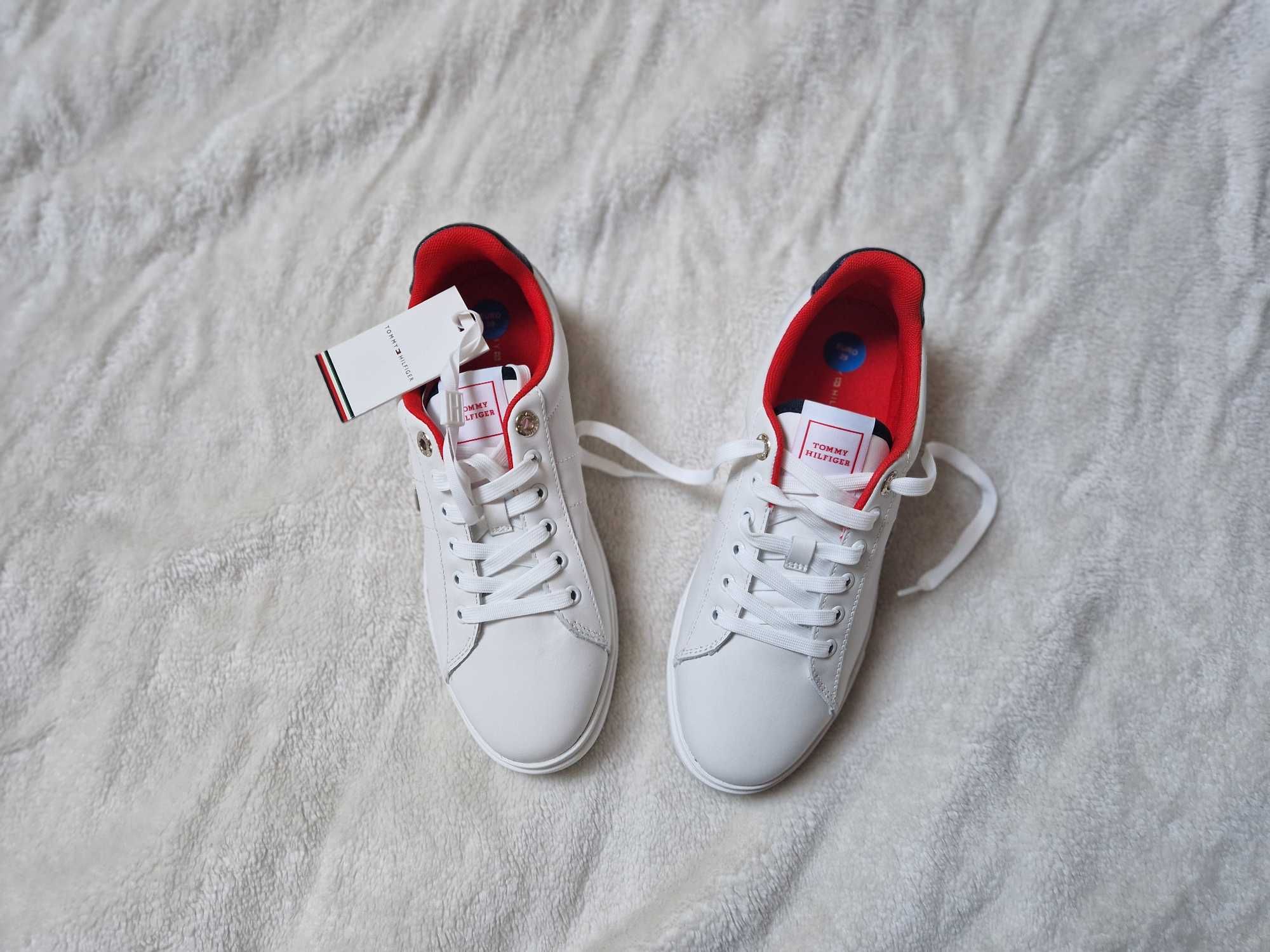 Nowe białe buty sportowe damskie sneakersy Tommy Hilfiger rozmiar 39