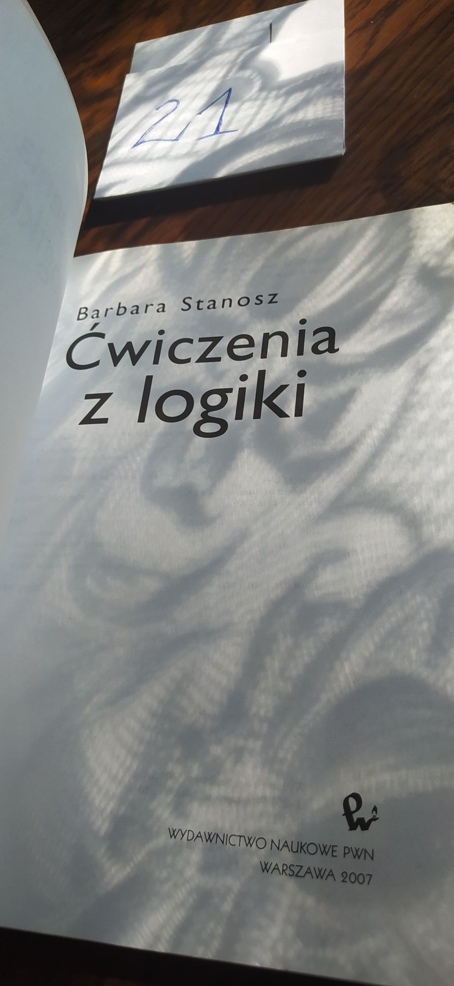 Ćwiczenia z logiki Barbara Stanosz