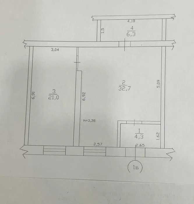 2х комнатная квартира 65 м2 ЖК Лазурный Под чистовую 17753