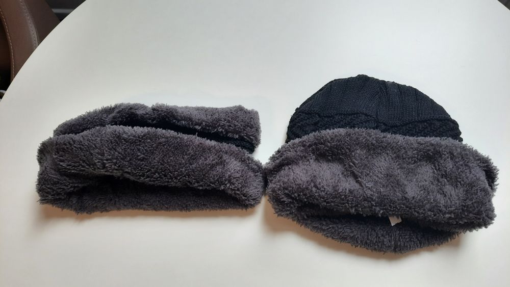 Czapka + komin - zestaw -  granatowy