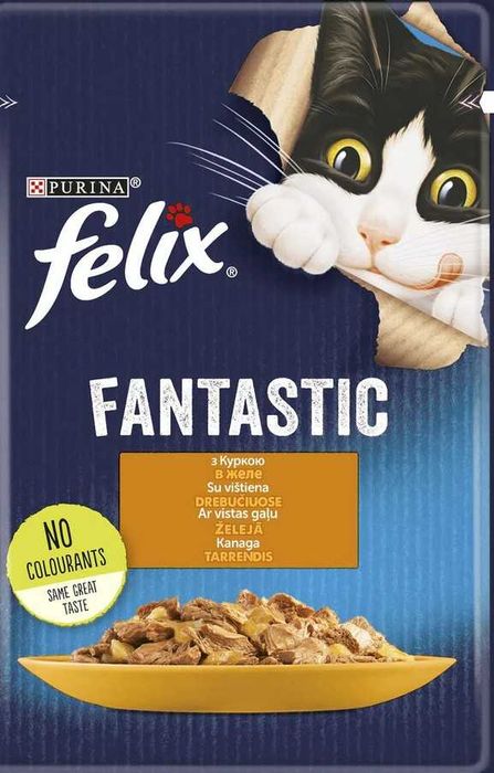 Корм Felix, Gourmet, Coshida з індичкою, курк, тунц, кролик для котів