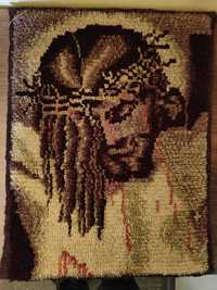 Ręcznie tkany wizerunek Chrystusa cierpiącego