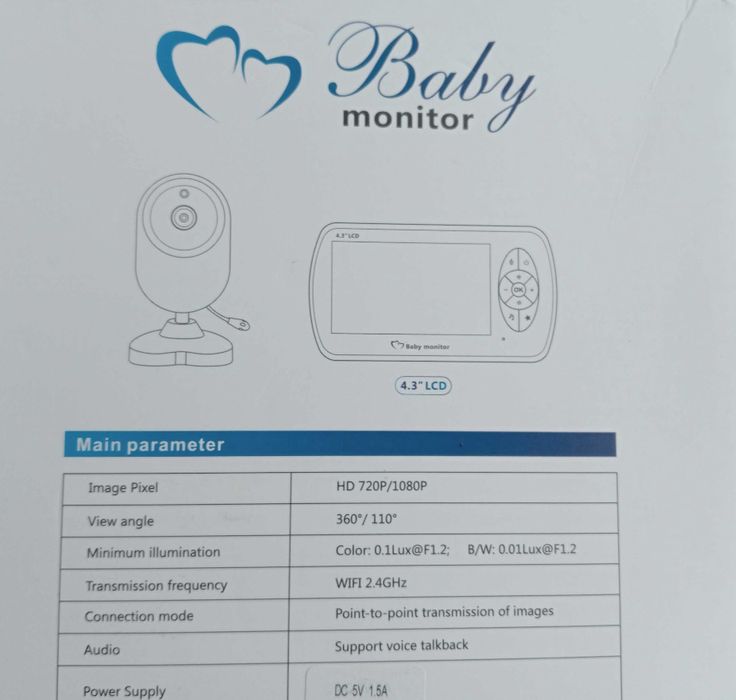 Monitor de bebe com video a cores