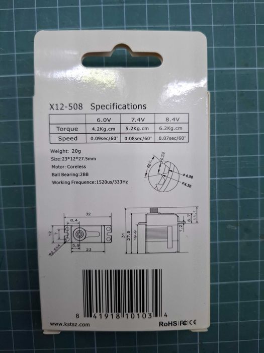 Serwo KST X12-508 HV komplet 4 szt. Nowe, nieużywane