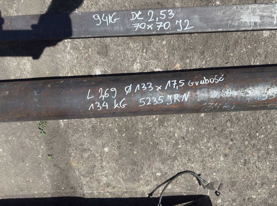 Wałek Tokarski Stalka Pręt Stalowy Rura Grubościenna Nóż Fi 133