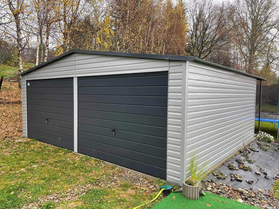 Garaż blaszany 6,5x5 WZMOCNIONY PROFILAMI. Producent. CAŁA POLSKA