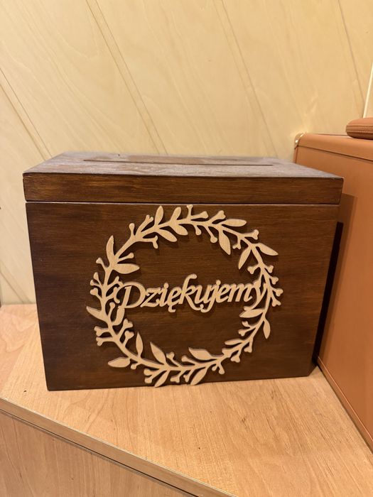 Pudełko na koperty oraz pudełeczko na obrączki