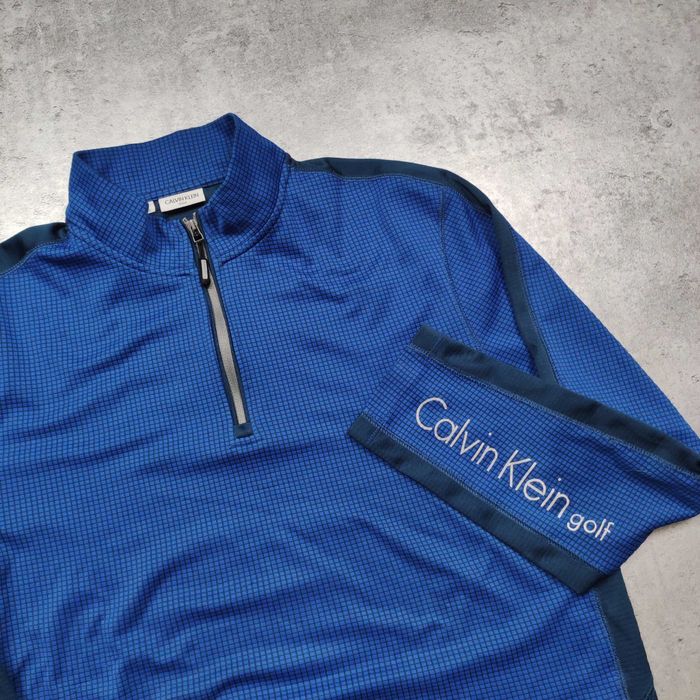 MĘSKA Granatowa Bluza Sportowa Suwak GYM Active CK Calvin Klein Golf