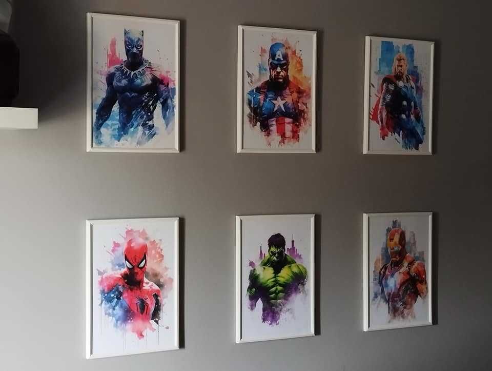 Conjunto de Quadros A4 Super Heróis