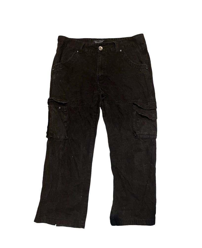 Spodnie szerokie y2k vintage jeans cargo opium