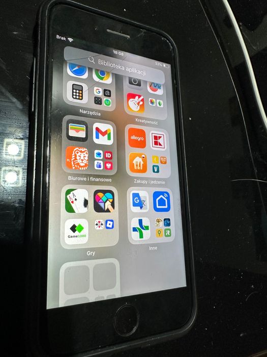 iphone se 2020 pekniety rog szybki okazja 73% baterii