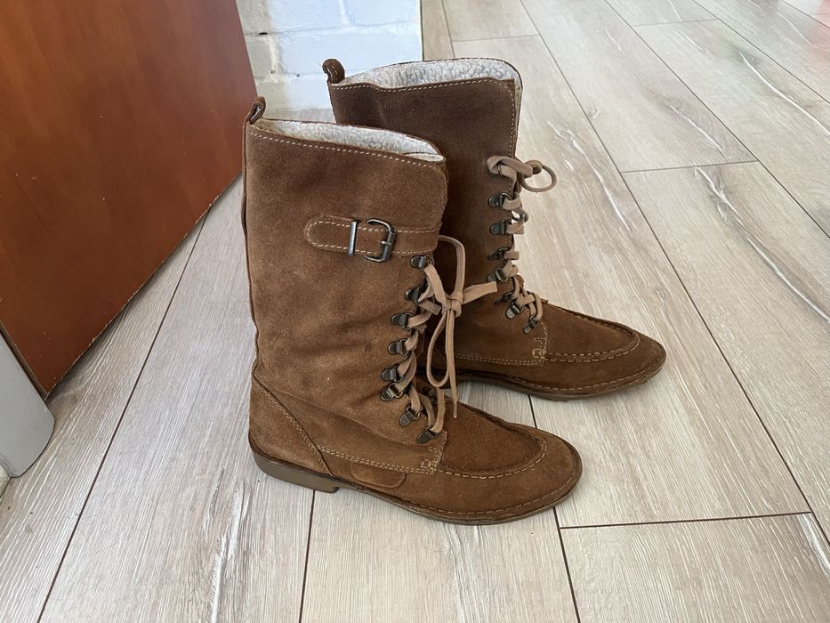 Замшеві черевики/ сапоги/ ботинки