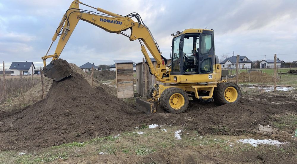 Minikoparka, koparko-ładowarka, glebogryzarka separacyjna