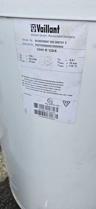 Kocioł gazowy Vailant z zasobnikiem CWU 120 L