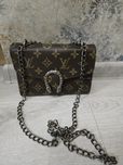 Louis Vuitton klasyczna brązowa mała torebka lancuszek