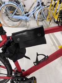 Skórzany portfel na rower