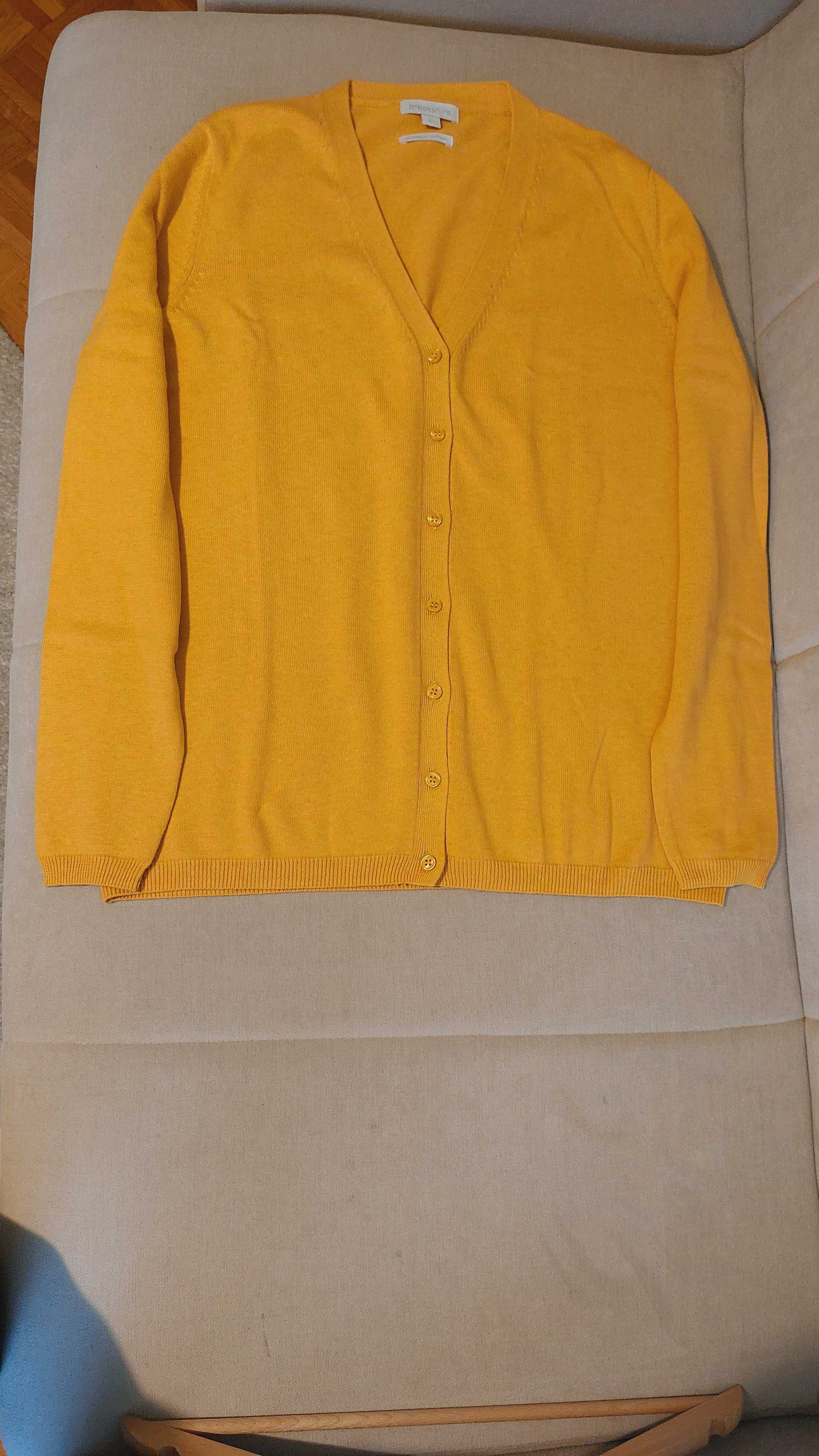 Sweter damski żółty