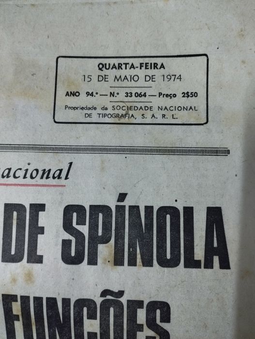 Jornal "O Século" de 15 de Maio de 1974