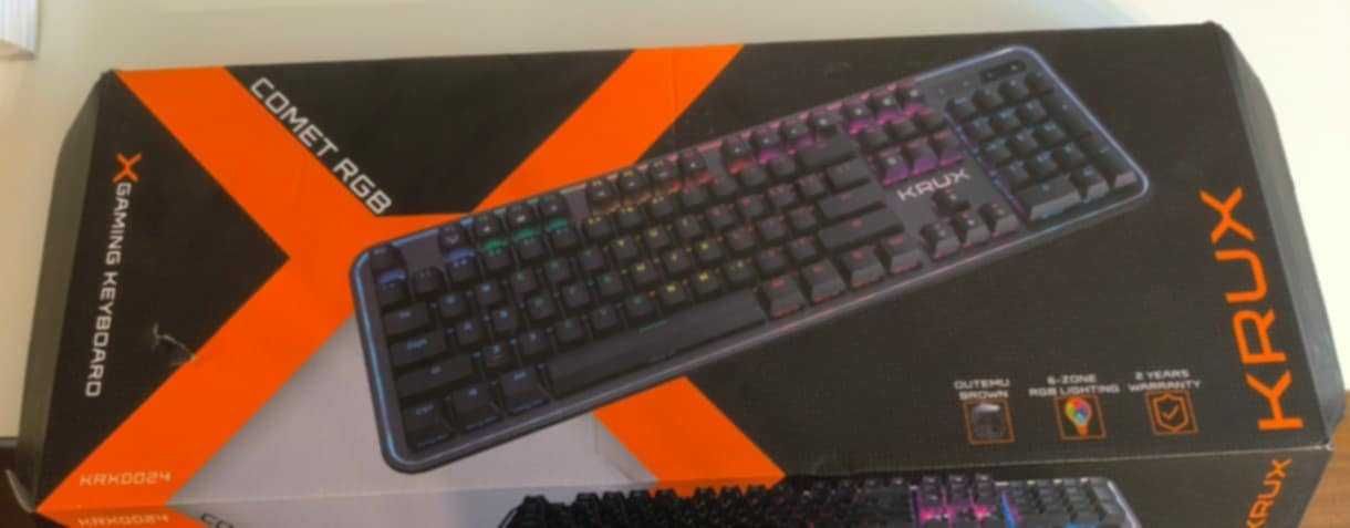 Klawiatura mechaniczna KRUX Comet RGB Outemu Brown (przewodowa)