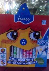 Фломастеры смываемые Marco Super Washable,24 цвета