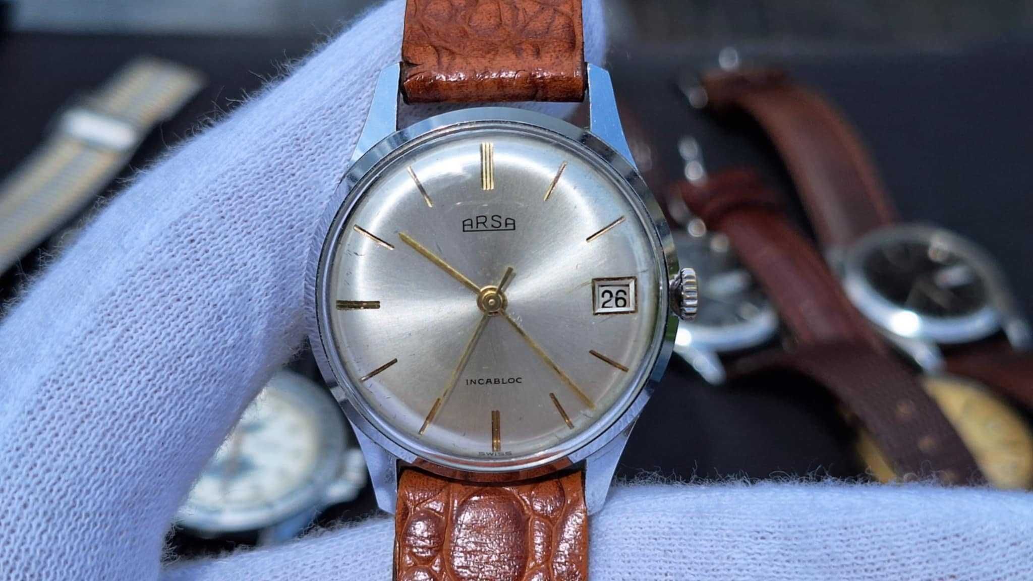 Zegarek Męski Arsa cal.725-4, lata 50/60 stan idealny.