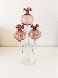 Antigo perfumador do século XIX elaborado em vidro de forma manual