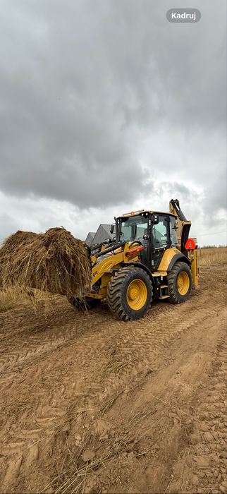 Usługi koparko ładowarką cat 444,prace ziemne,niwelacje,wyburzenia