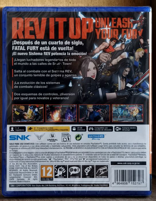 PS5 Jogo Fatal Fury City of the Wolves Special Edition Selado