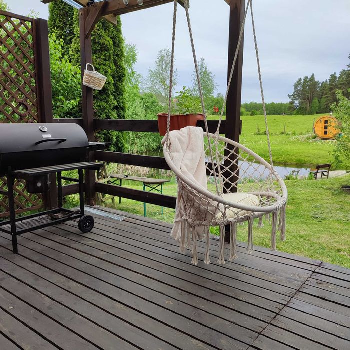 Domek nad jeziorem z balią i jakuzzi !!!