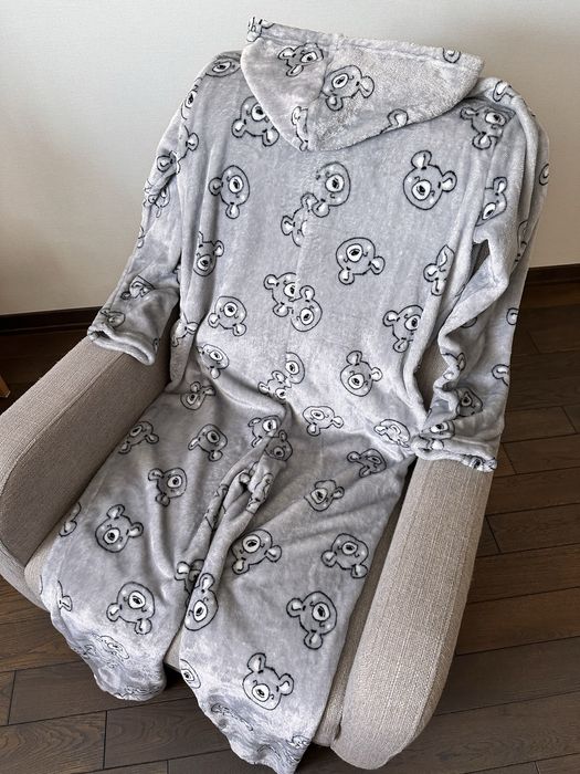 Кігурумі сіре у ведмедики розмір L (165-175см)