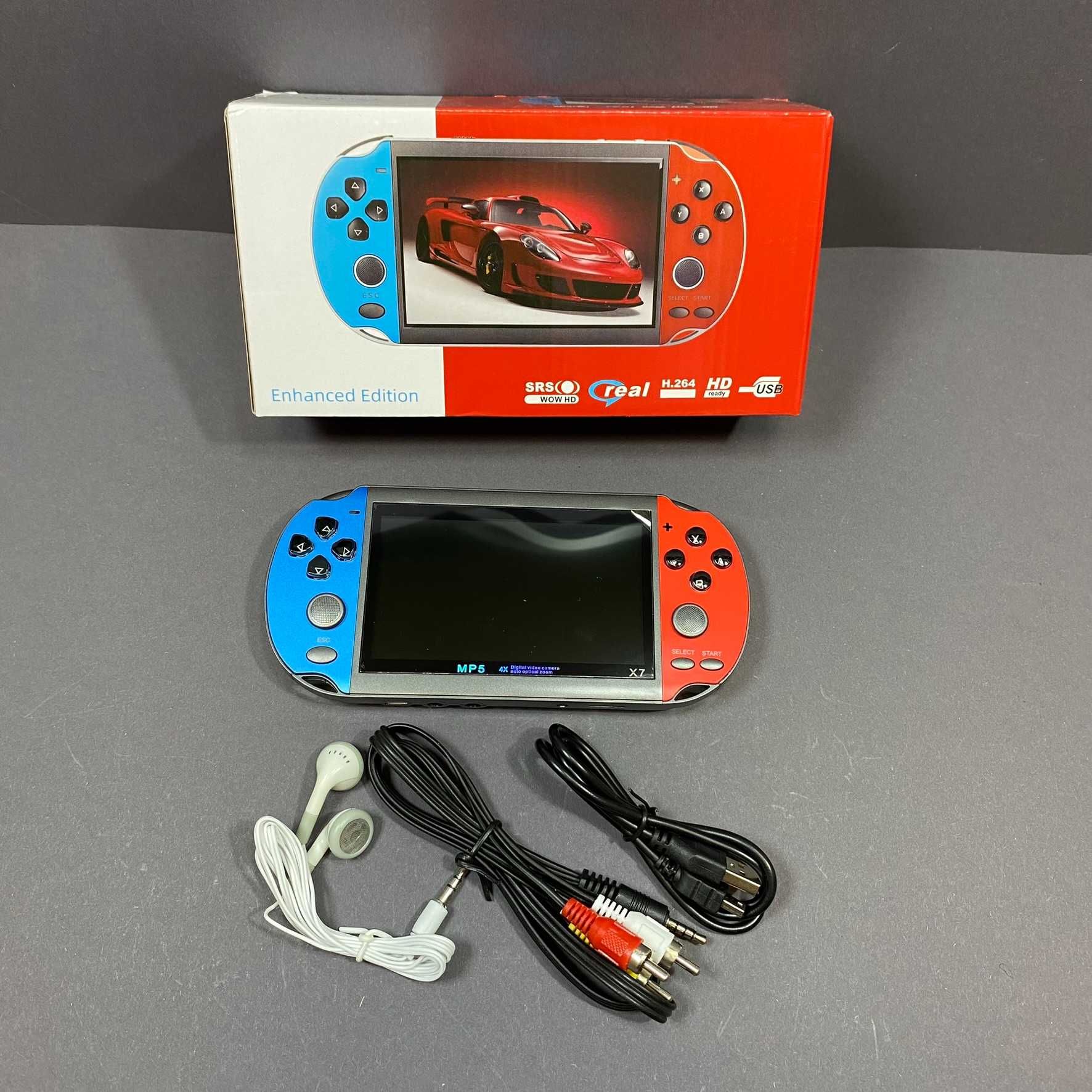 Портативная игровая консоль PSP X7 Plus 5"1 8GB 10000 ігор MP5