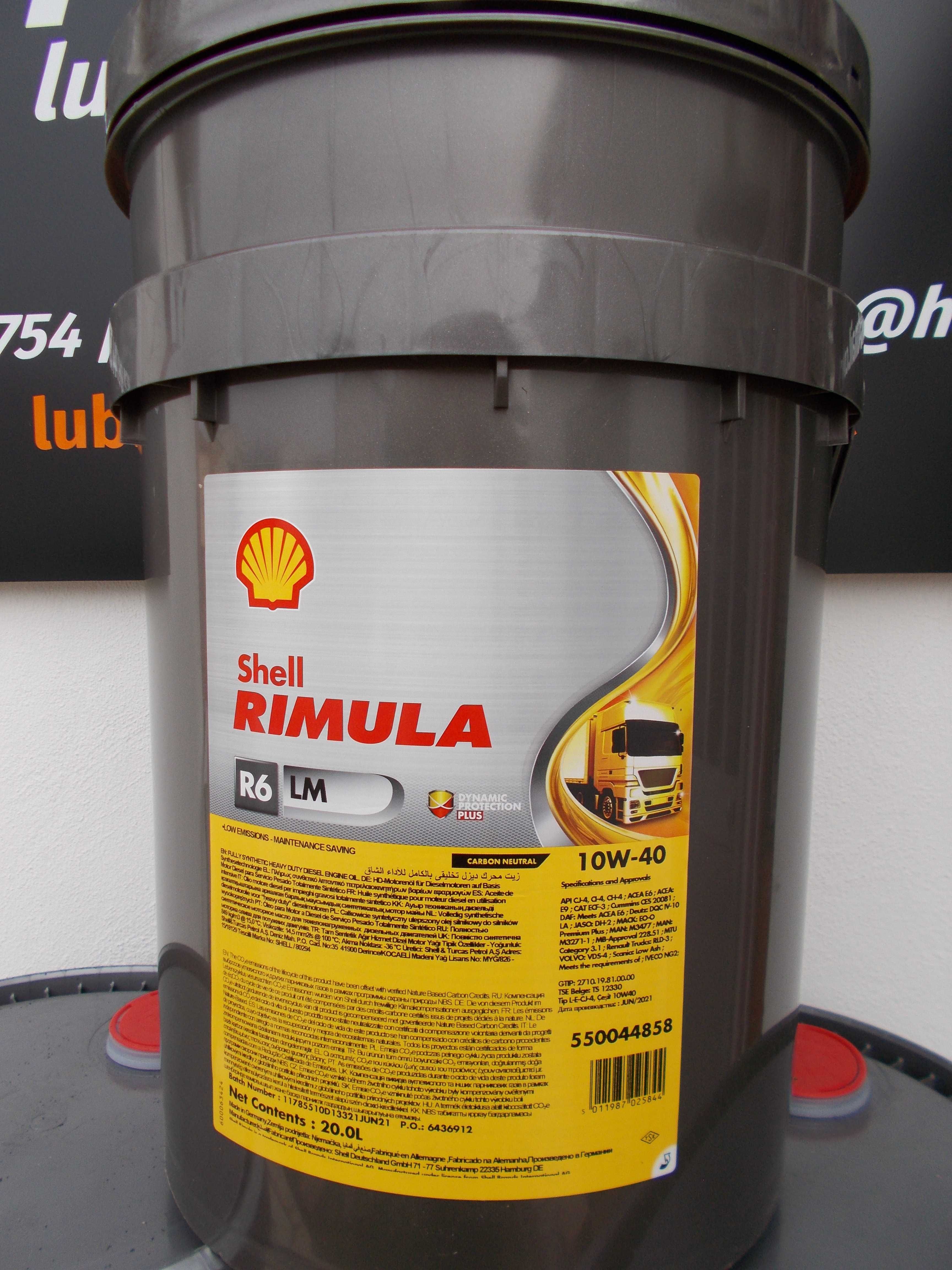 Shell Rímula R6 LM 10w-40 ( 20 Lt )