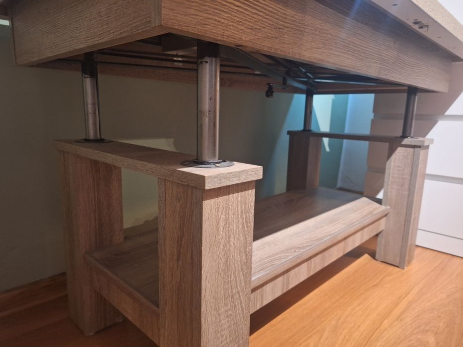 Rozkładany i podnoszony stół ława dąb sonoma 70x130 cm