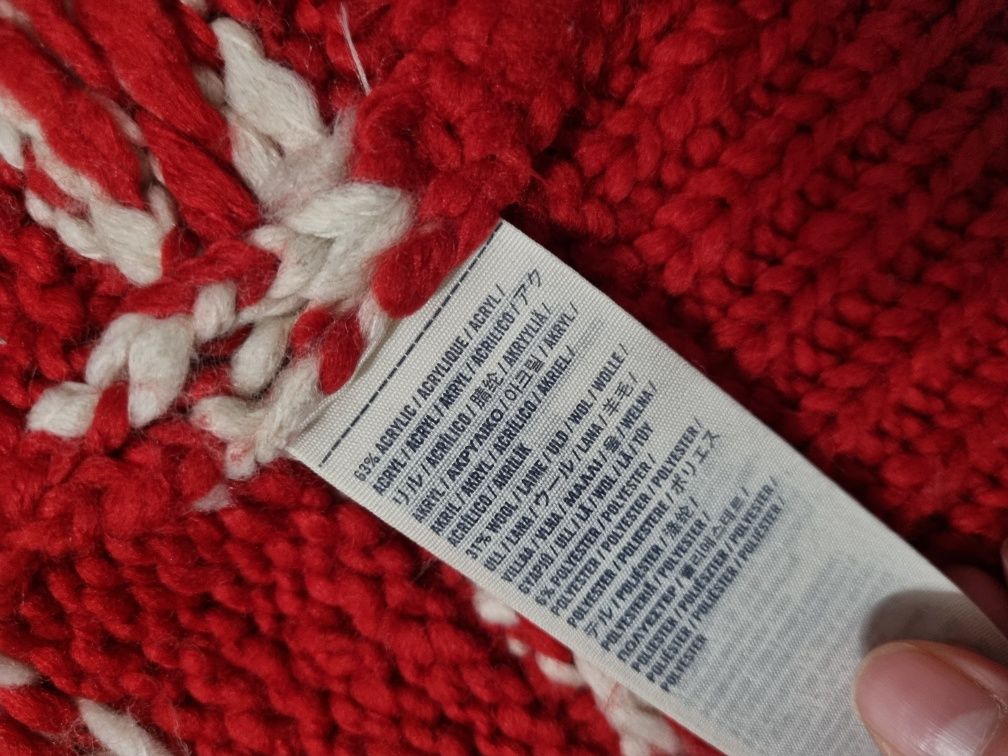 Sweter świąteczny wzór norweski abercrombie kids xs s xl