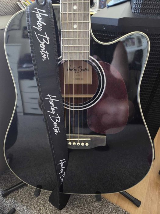 Gitara elekrtakustyczna Harley Benton D - 120 CE BK. Pokrowiec, pasek.