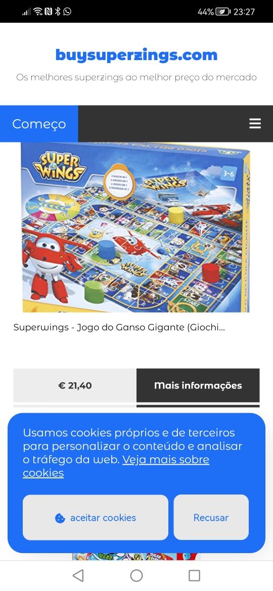 O grande jogo do ganso SUPER WINGS