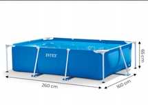 Intex metalowy basen z ramą - 2,60 m x 1,60 m x 0,65 m
