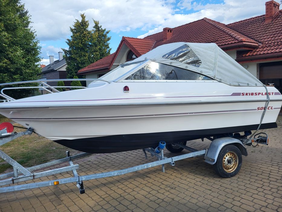 Piekna zadbana Lodz lodka motorowa SKIBSPLAST 500cl motorowka  5metrow