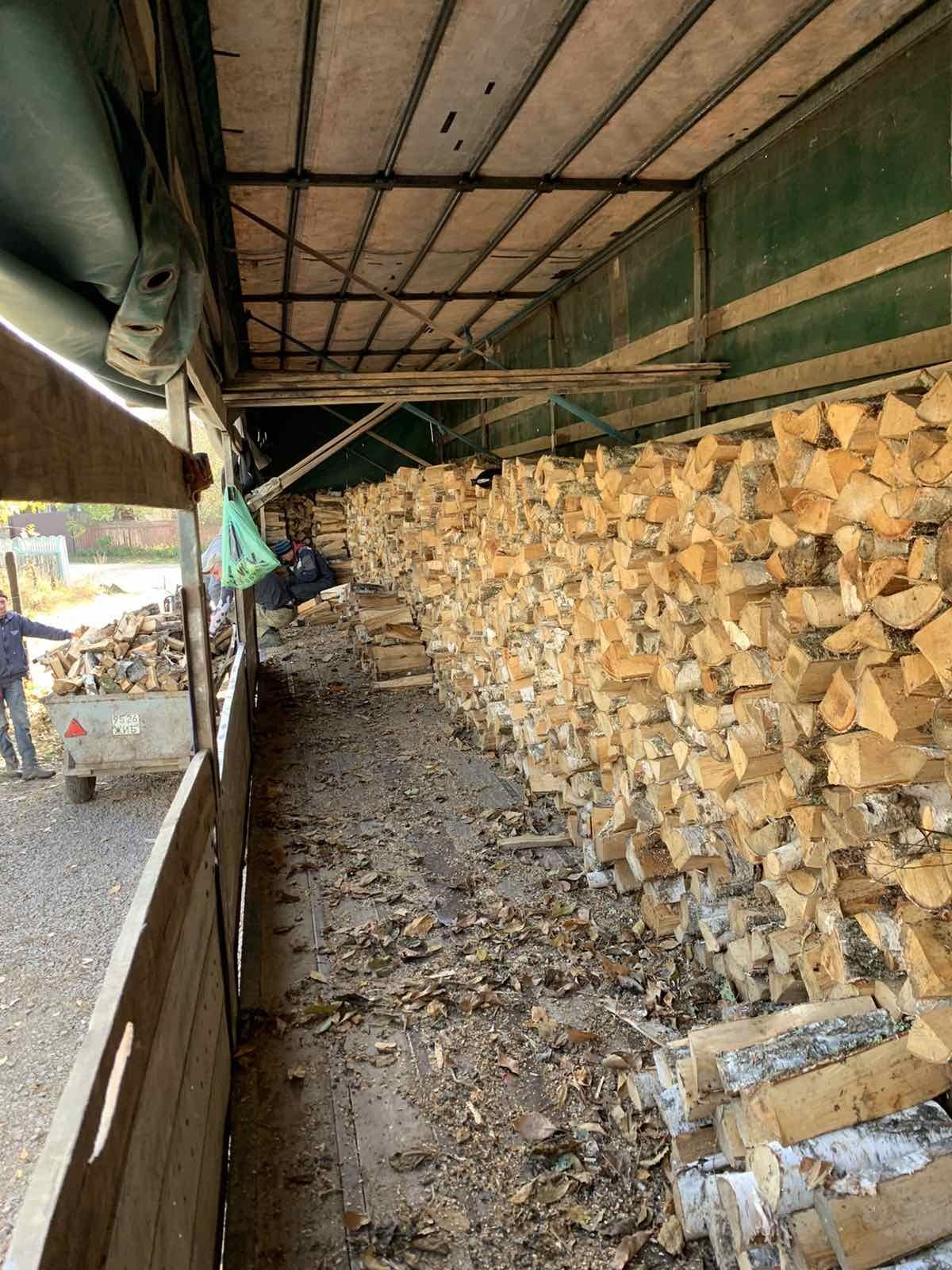 Привоз дров колотая  берёза 1900 куб