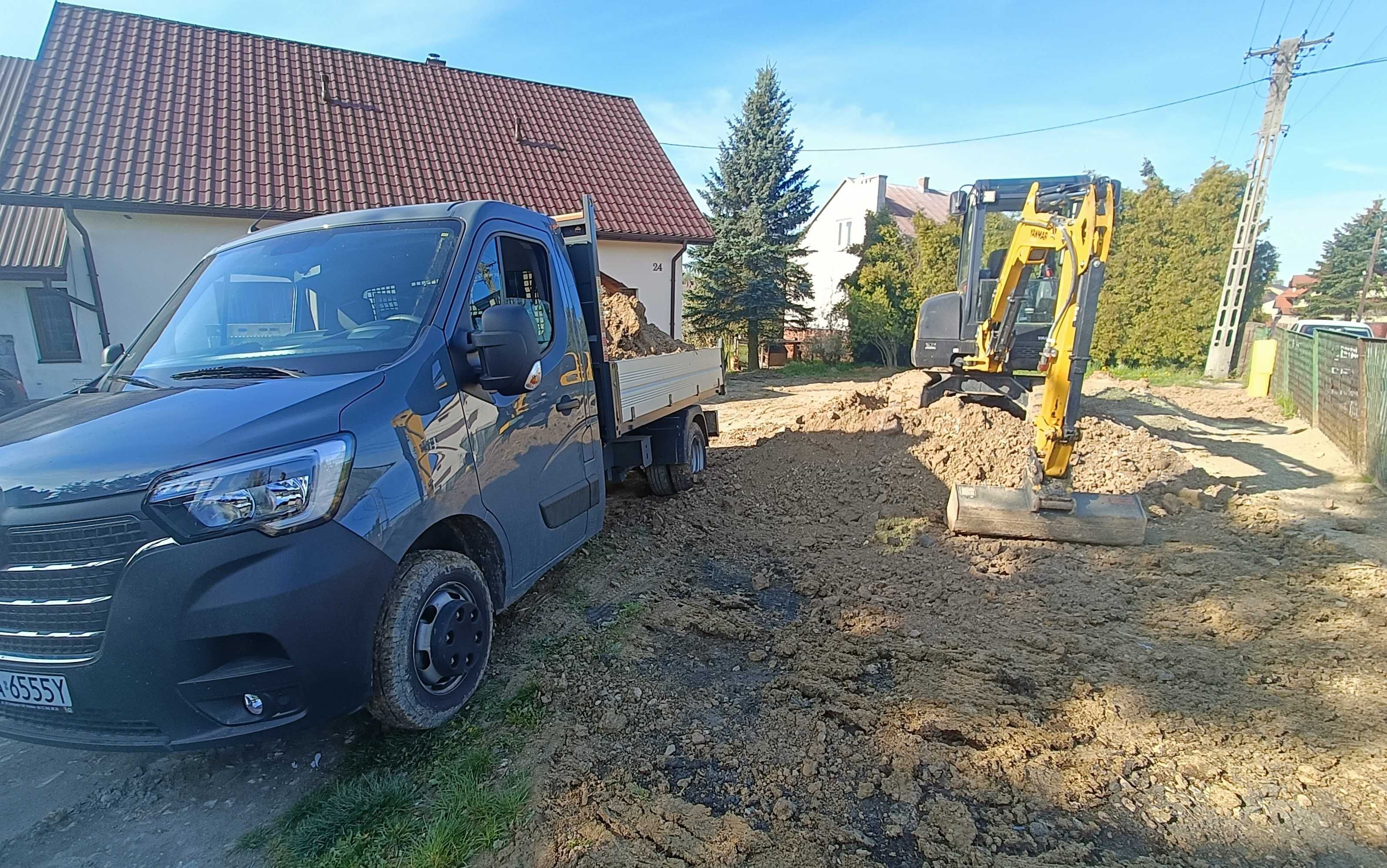 Usługi minikoparka , koparka ,utwardzenie terenu, brukarstwo