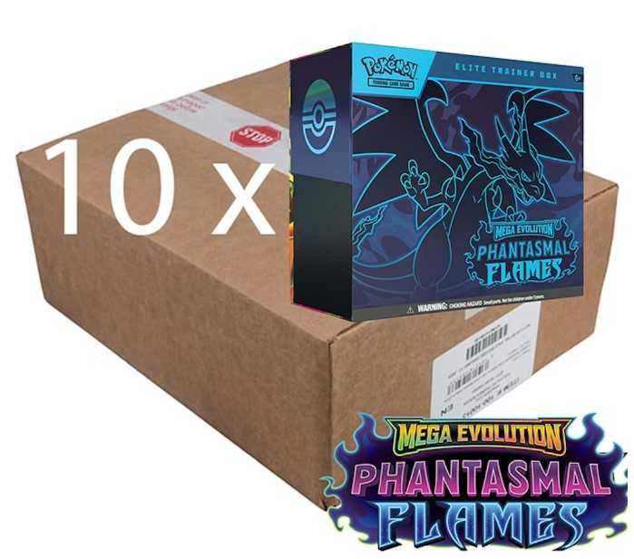 Pokemon TCG: Phantasmal Flames 10 Elite Trainer Box Case