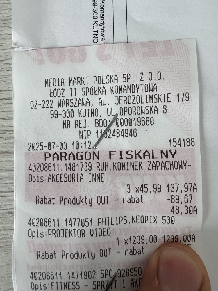 Projektor Philips Neopix 530, Full HD, Gwarnacja 24 msc. Rzutnik