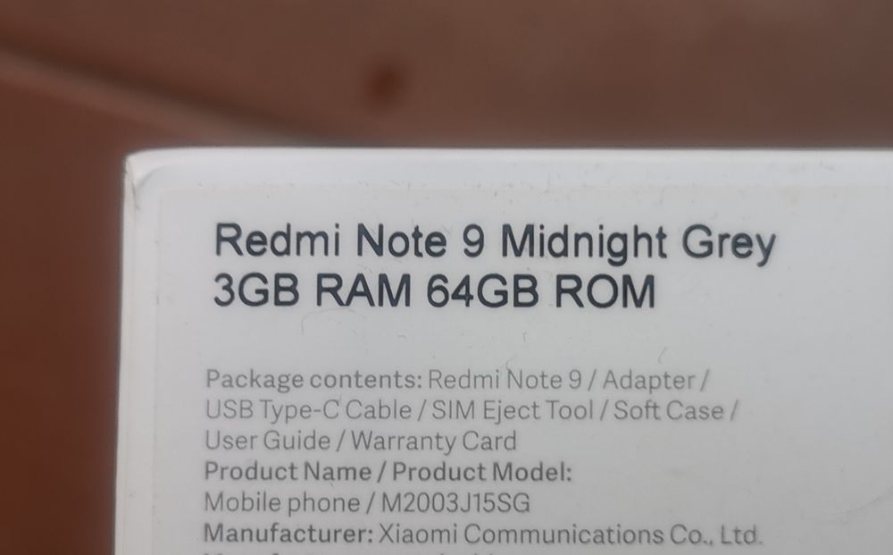 Xiaomi Redmi Note 9