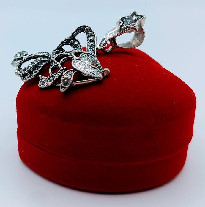 Srebrna Zawieszka Srebro Próba 925 Vintage Rybka