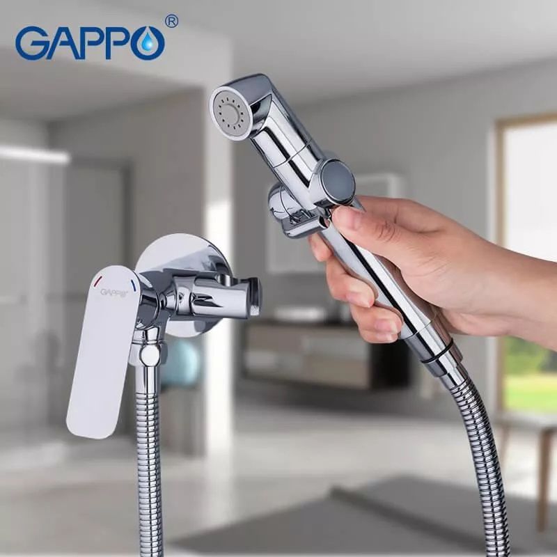 Смеситель с гигиеническим душем GAPPO Германия латунь хром.
