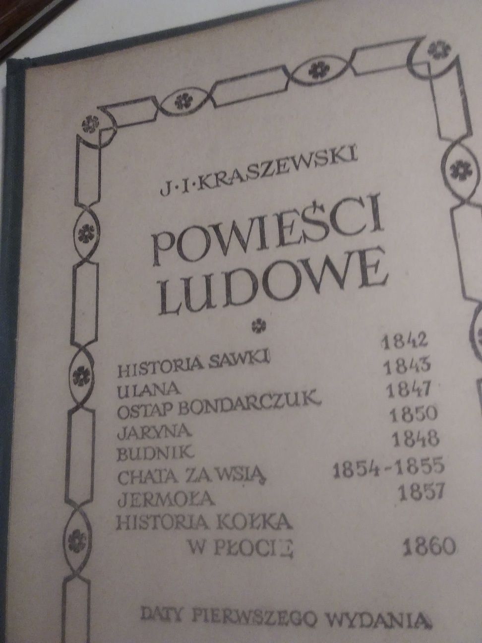 J.I. Kraszewski, Powieści Ludowe
