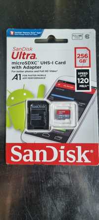 Karta pamięci 256gb sandisk + adapter