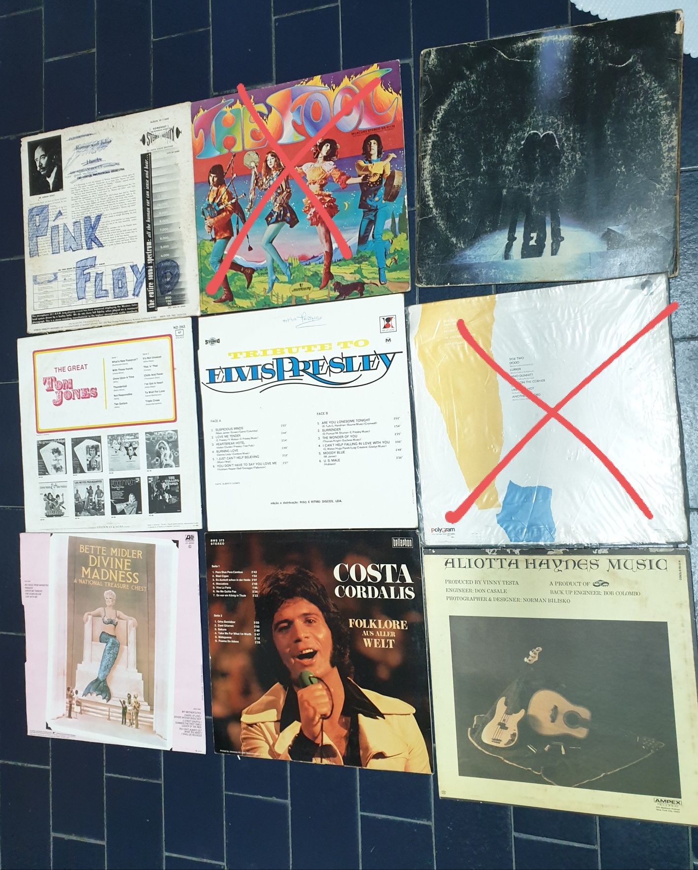 Discos de vinil antigos