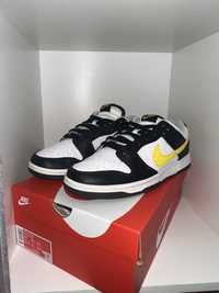 Nike dunk low black/white yellow swoosh sk8