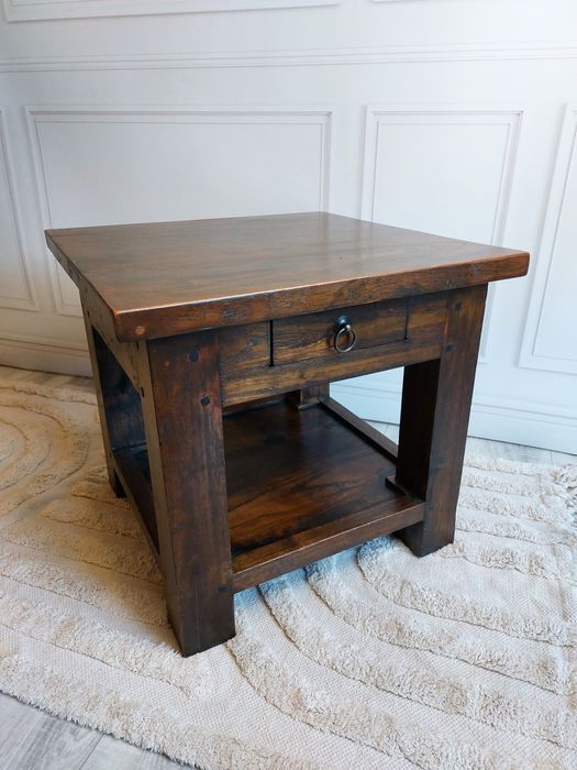 Rustykalny stolik kawowy / nocny z szufladą